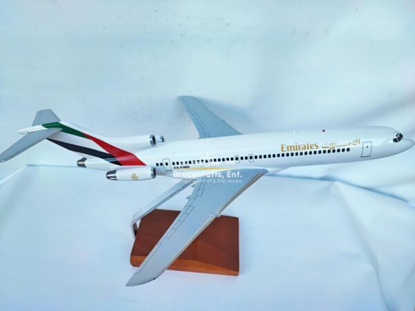 Model of B727-200 Emirates Airlines with detailed craftsmanship.